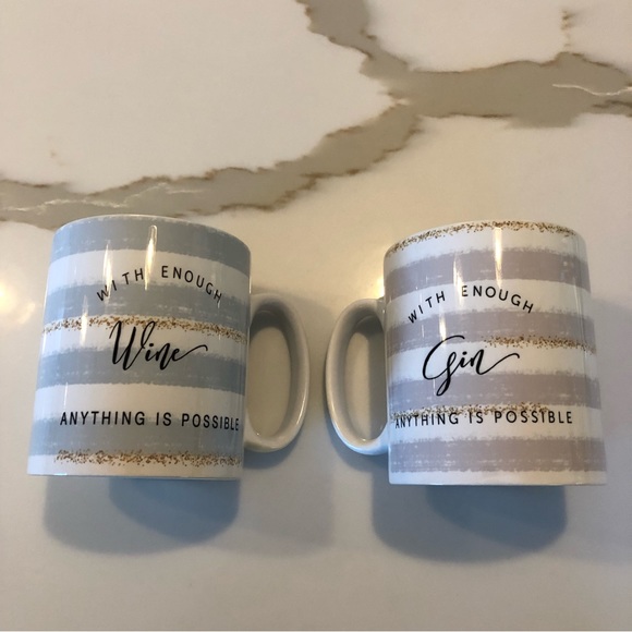 With Enough Wine and Gin Mugs - Picture 1 of 3